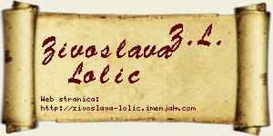 Živoslava Lolić vizit kartica